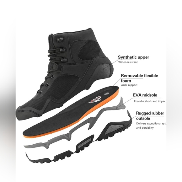 NORTIV 8 Men's Wide Waterproof Hiking Boots Outdoor Mid Trekking Backpacking 12 - Picture 6 of 10